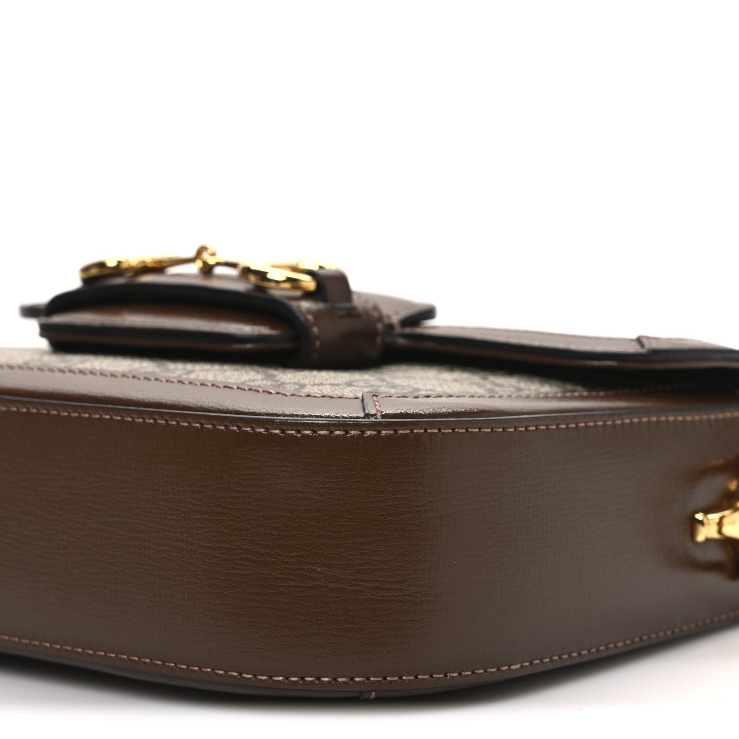 Gucci GG Supreme Monogram Web Mini Horsebit 1955 Shoulder Bag Beige Brown Sugar 10 of 10