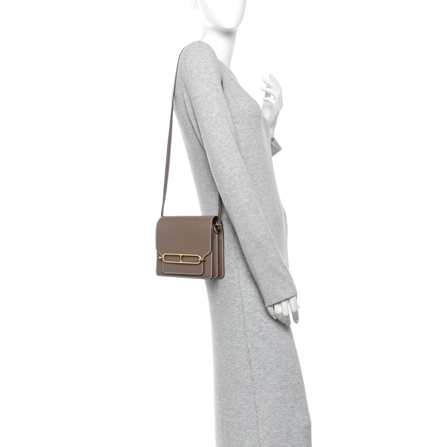 Hermes Evercolor Mini Sac Roulis Etoupe 2 of 11