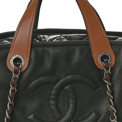 Chanel Iridescent Lambskin Aged Calfskin In The Mix Bowler Green 8 of 14
