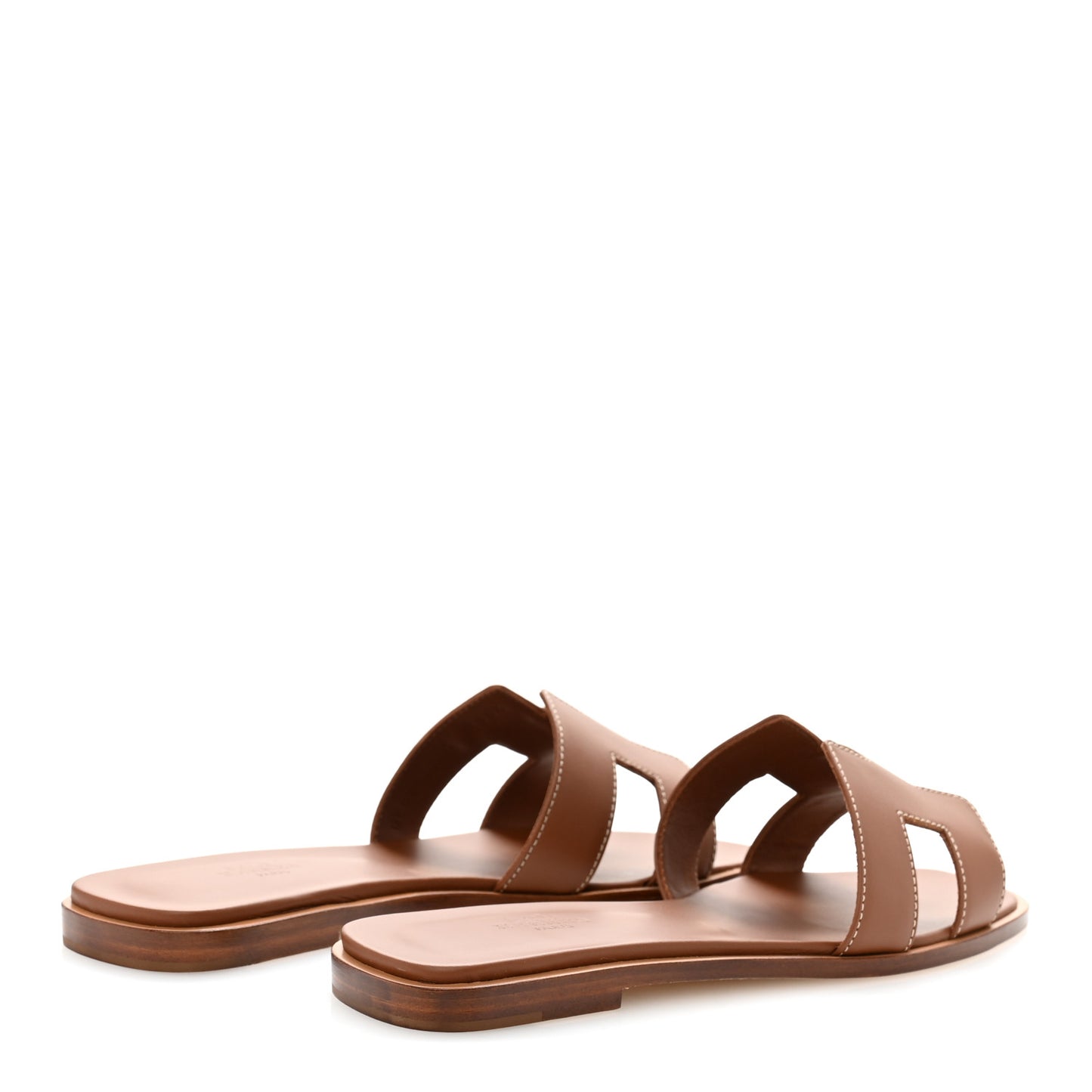 Box Calfskin Oran Sandals 38.5 Gold