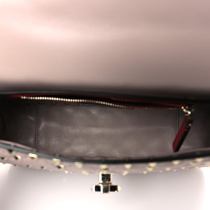 Valentino Garavani Lambskin Medium Rockstud Spike Shoulder Bag Poudre 5 of 8