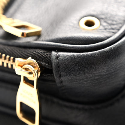 Louis Vuitton Calfskin Monogram Embossed Utility Crossbody Black 14 of 16