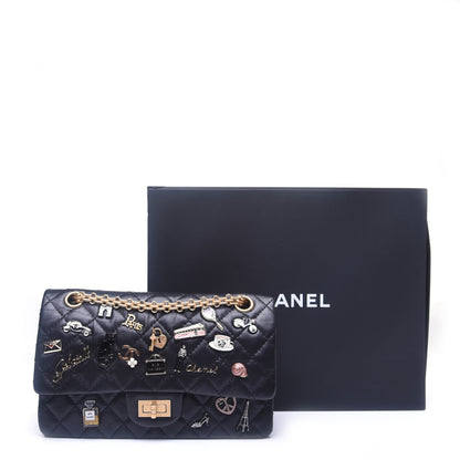 Chanel Aged Calfskin Lucky Charms 2.55 Reissue 225 Flap Black 17 of 17