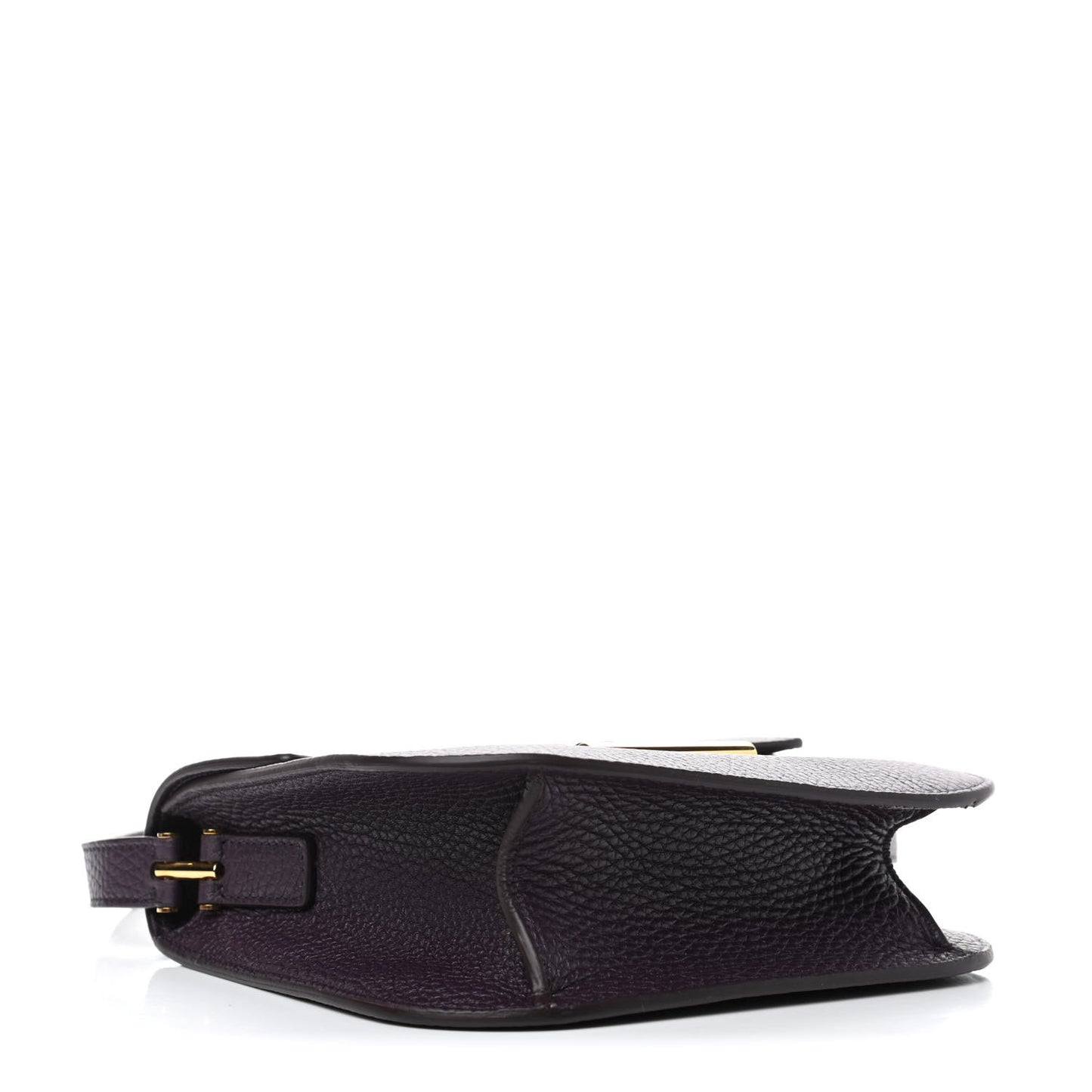 Calfskin Small T Clasp Tara Crossbody Bag Purple