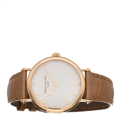 Patek Philippe 18K Rose Gold Alligator 34.6mm Calatrava Automatic Watch 7200R-001 2 of 5