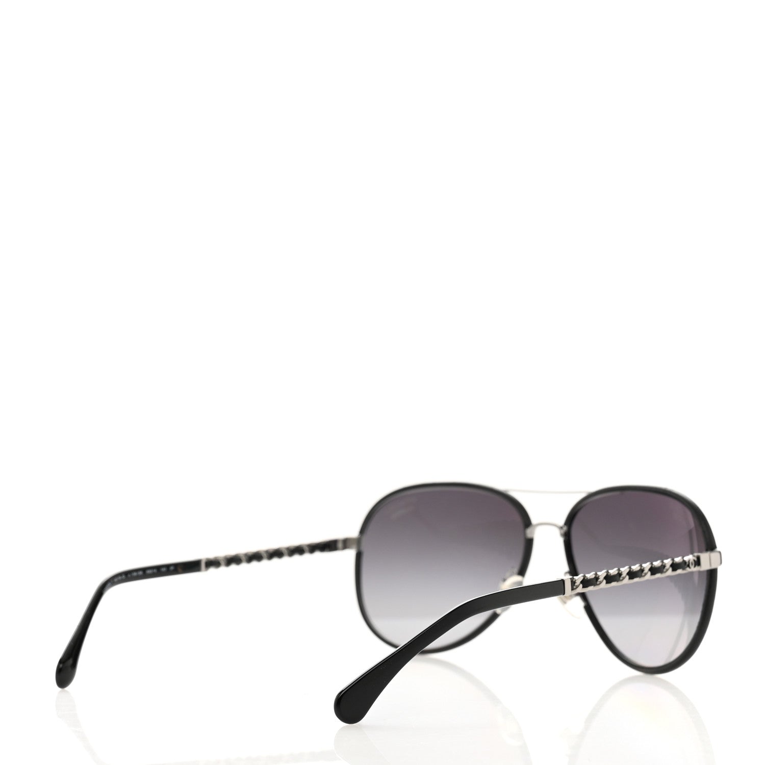 Chanel Metal Polarized Pilot Winter Sunglasses 4219-Q Black 4 of 7
