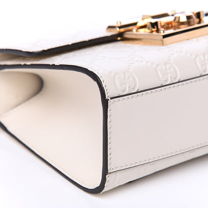 Gucci Guccissima Small Padlock Shoulder Bag White 7 of 10