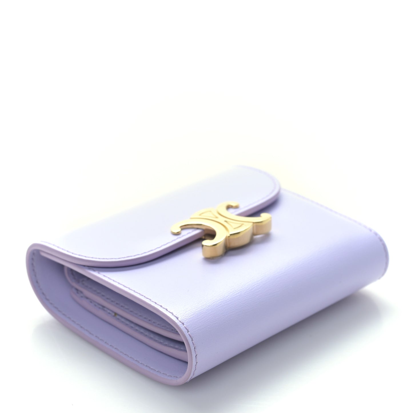 Shiny Smooth Lambskin Small Triomphe Wallet Light Lilac