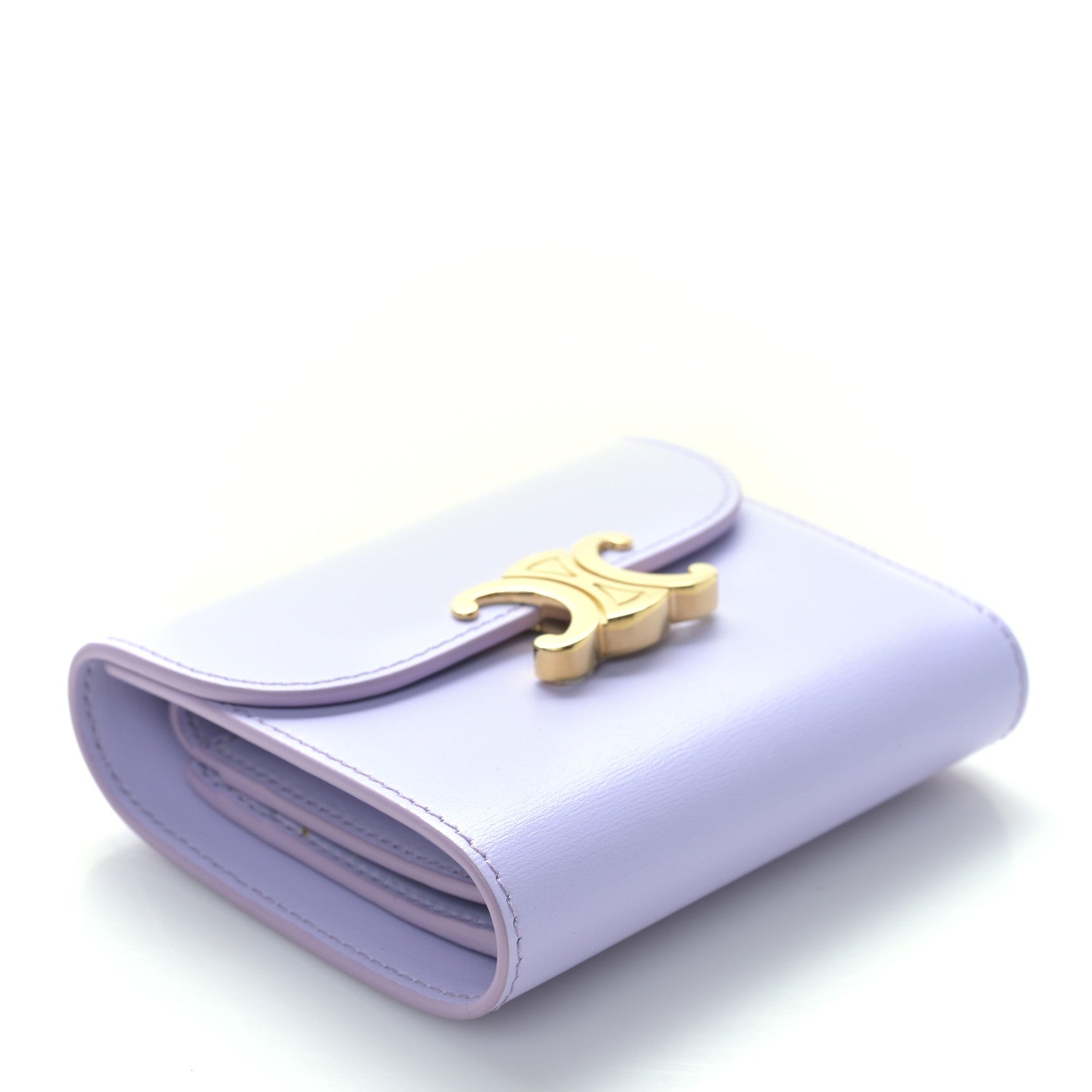 Celine Shiny Smooth Lambskin Small Triomphe Wallet Light Lilac 4 of 9