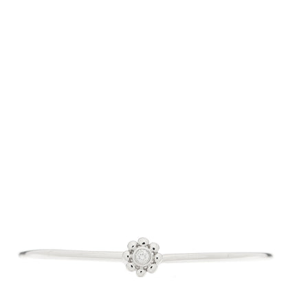 Tiffany 18K White Gold Diamond Flower Wire Bracelet 1 of 3