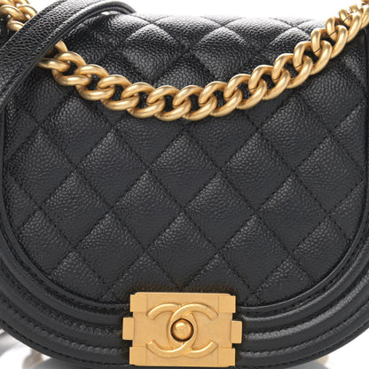 Chanel Caviar Quilted Small Boy Messenger Bag Black 8 of 12