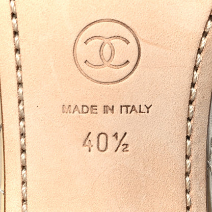 Chanel Raffia Cork Camellia Sandal 40.5 Blue 7 of 9