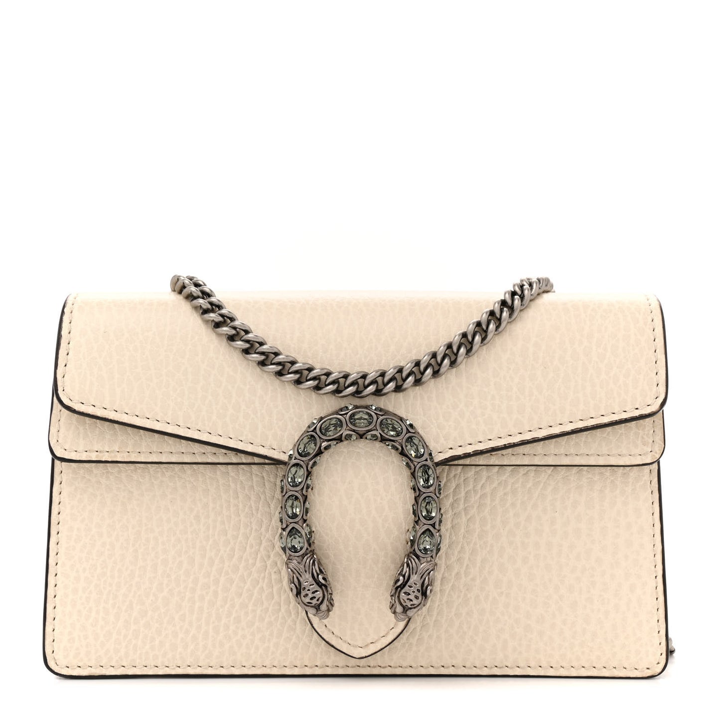 Dollar Calfskin Crystal Super Mini Dionysus Shoulder Bag Mystic White Black Diamond