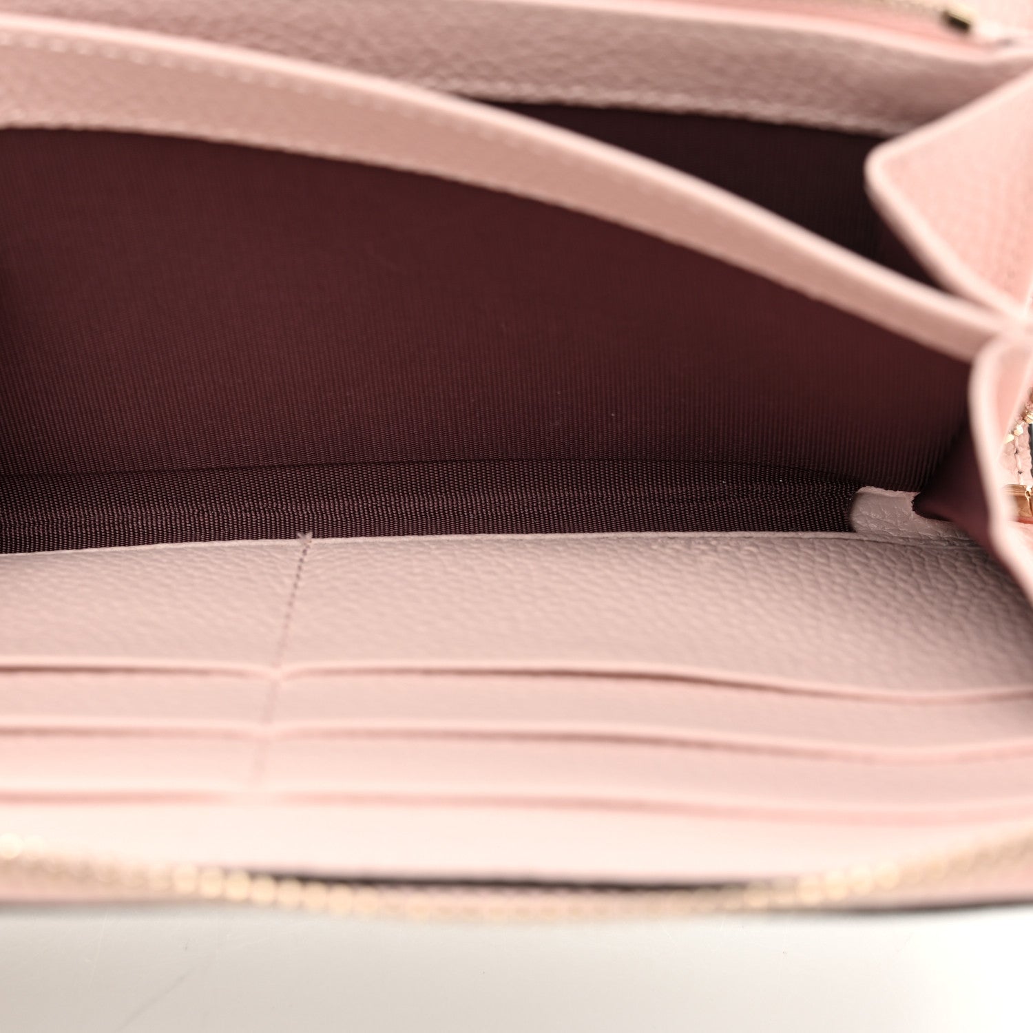 Gucci Dollar Calfskin GG Supreme Monogram GG Marmont Zip Around Wallet Porcelain Rose Beige Ebony 5 of 8