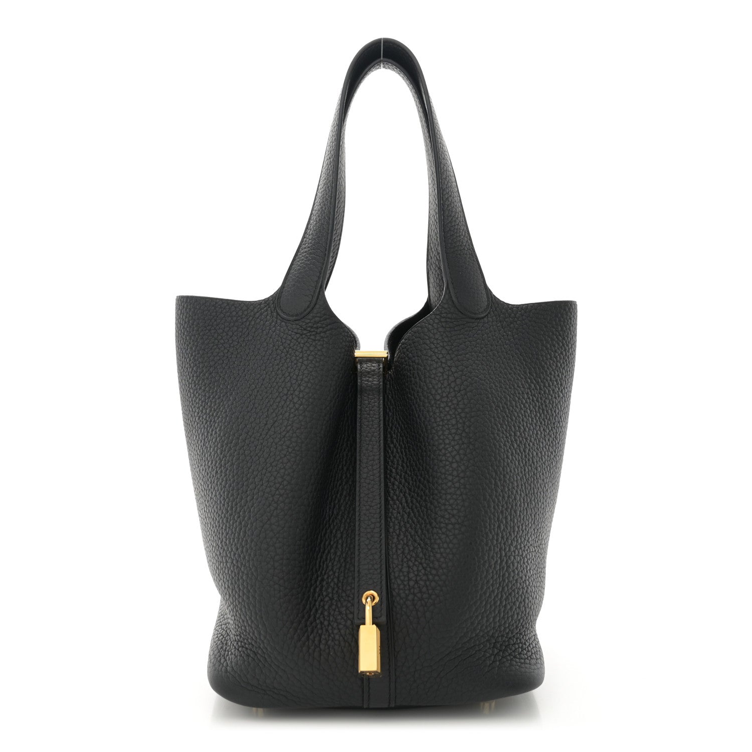 Hermes Taurillon Clemence Picotin Lock 22 MM Black 1 of 11