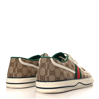 Gucci GG Monogram Web Mens 1977 Tennis Sneakers 10.5 Beige Ebony Mystic White 5 of 8