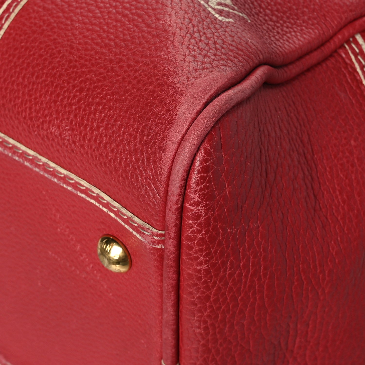 Louis Vuitton Tobago Leather Carryall Red 7 of 12