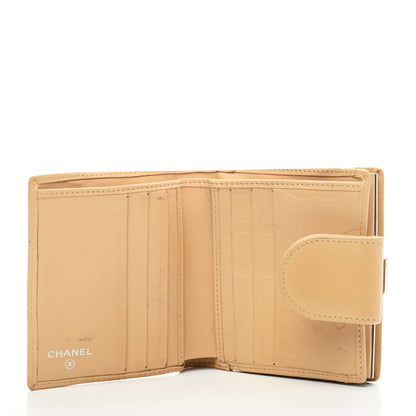 Chanel Calfskin Quilted Cambon Bi-Fold Wallet Beige Black 6 of 9