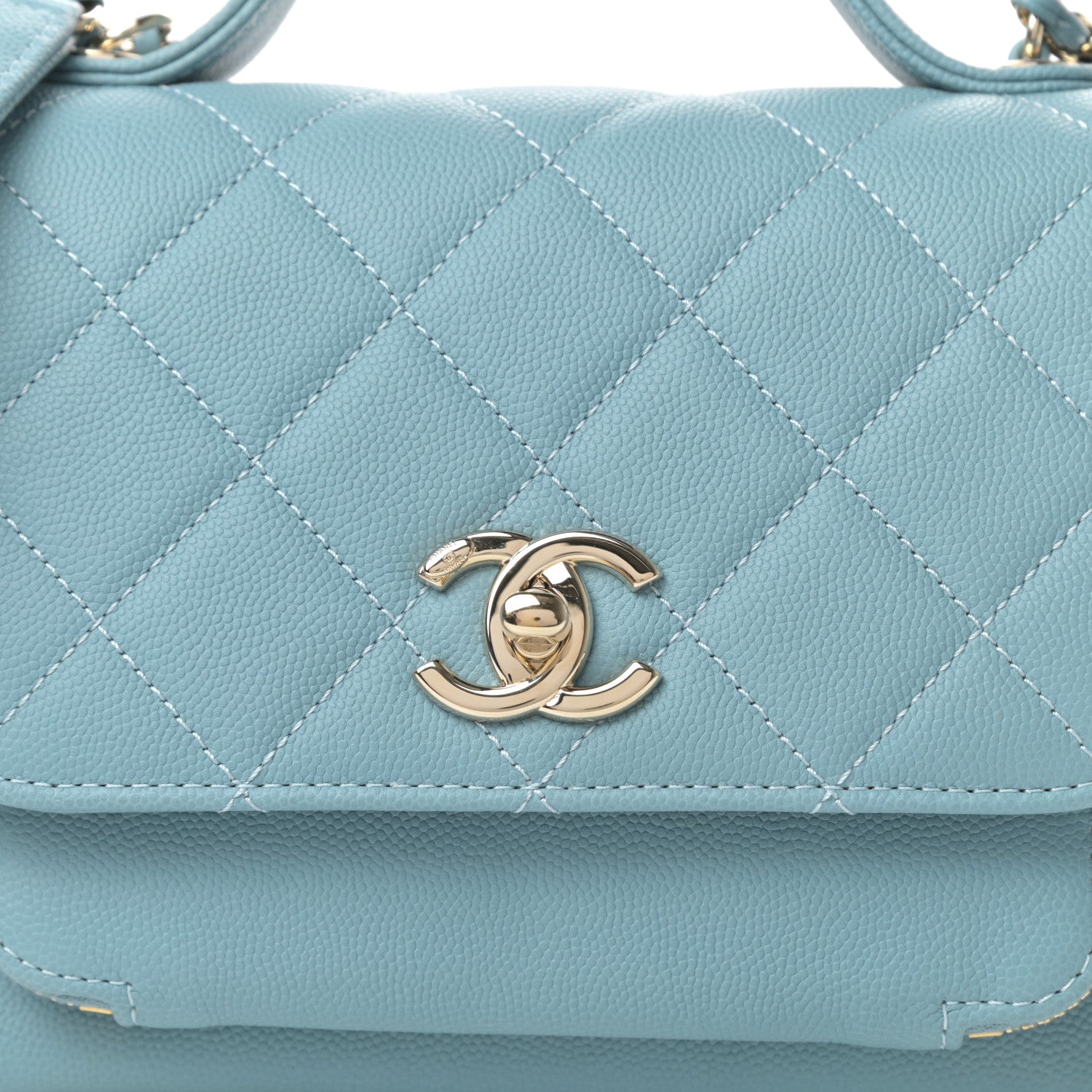 Chanel Caviar Quilted Small Business Affinity Flap Light Blue 10 of 11