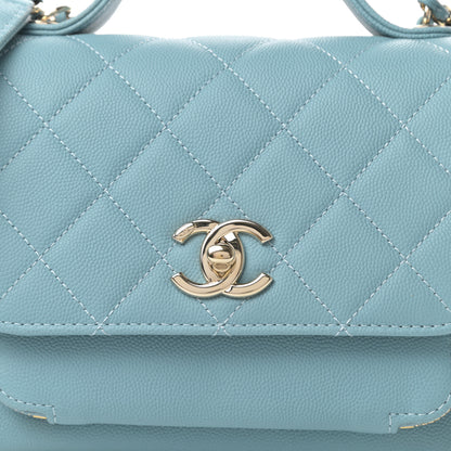 Chanel Caviar Quilted Small Business Affinity Flap Light Blue 10 of 11