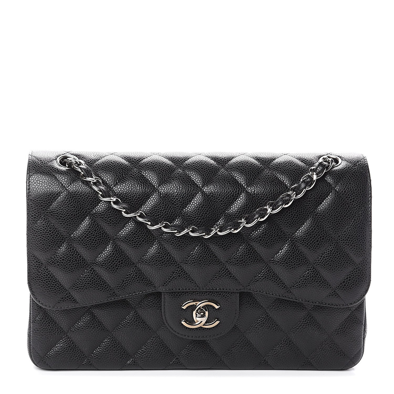 Chanel Caviar Quilted Jumbo Double Flap Black 1 of 8