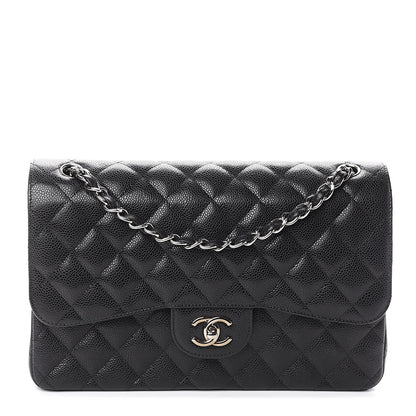 Chanel Caviar Quilted Jumbo Double Flap Black 1 of 8