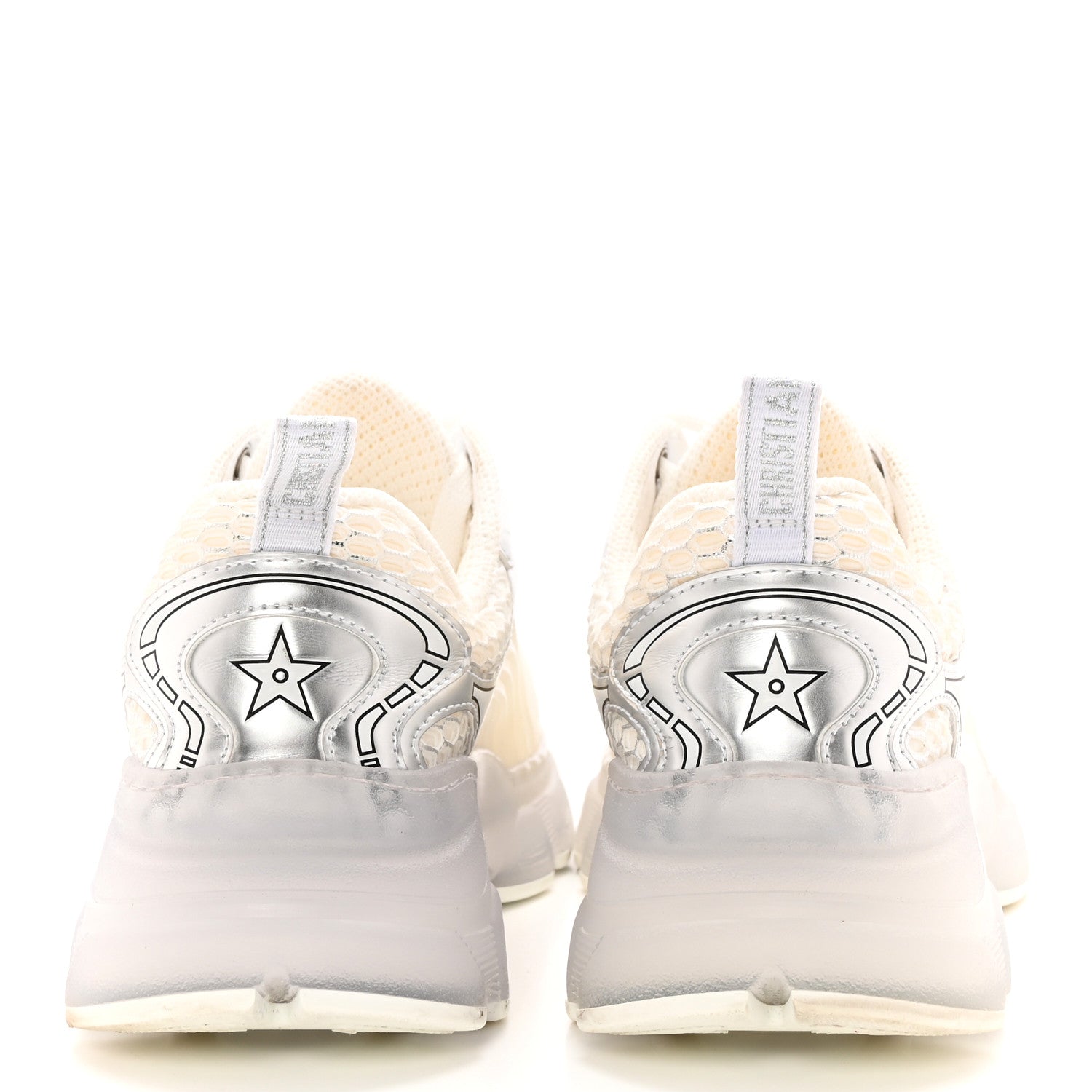 Christian Dior Matte Technical Fabric Mesh Dior Vibe Sneakers 36 White Silver 5 of 18