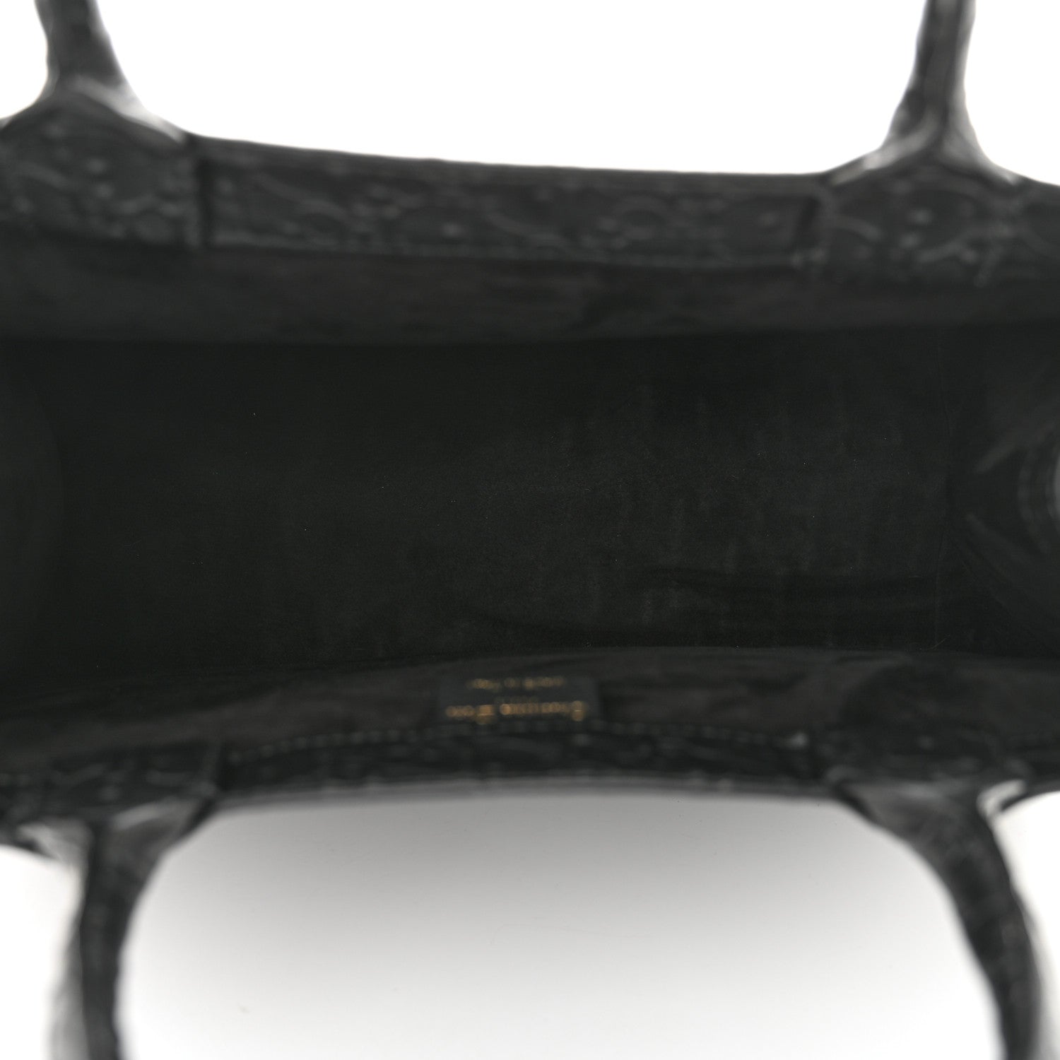 Christian Dior Oblique Calfskin Embossed Medium Book Tote Black 5 of 10