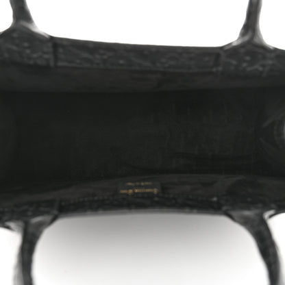 Christian Dior Oblique Calfskin Embossed Medium Book Tote Black 5 of 10