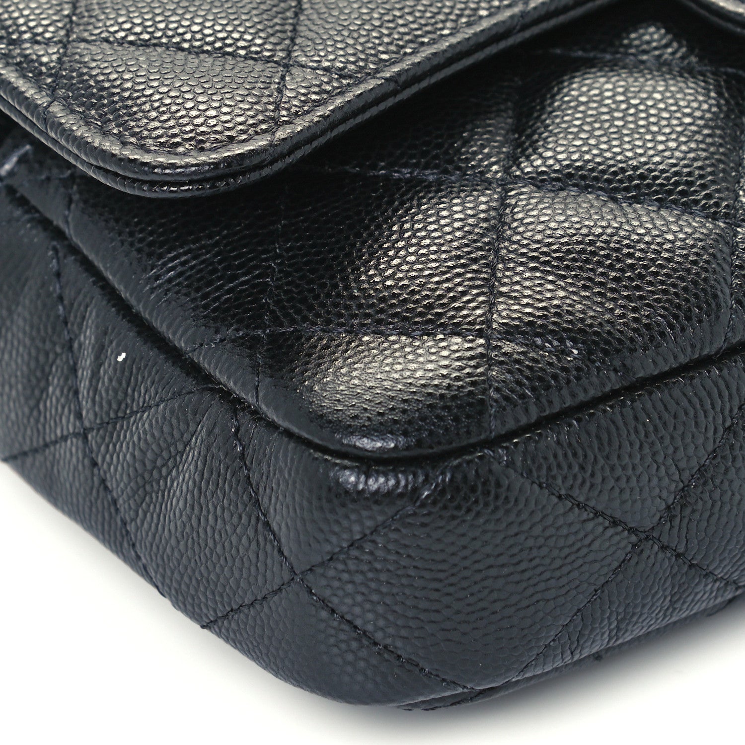 Chanel Caviar Quilted Flap Phone Holder With Chain Black 5 of 13
