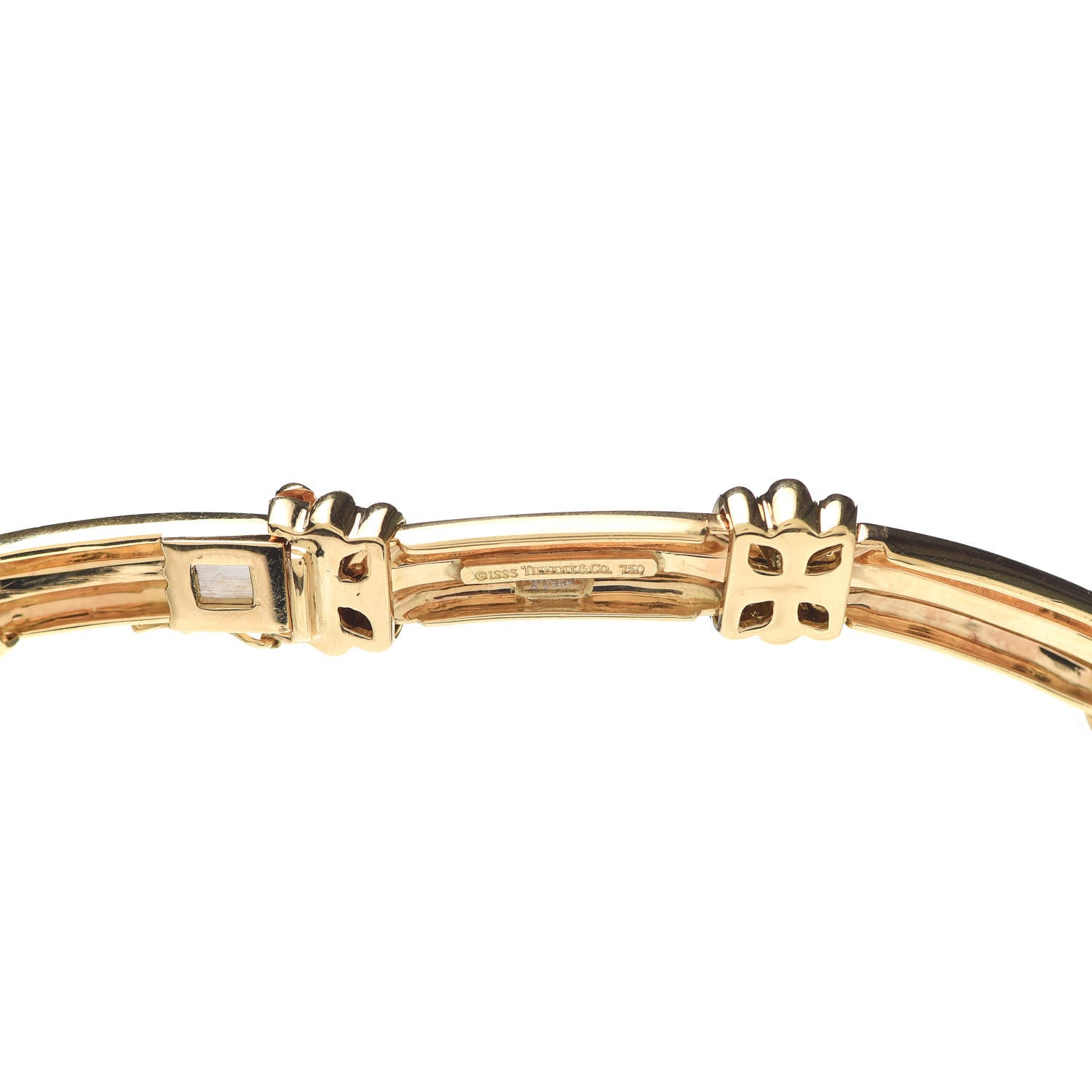 Tiffany 18K Yellow Gold Platinum Diamond Atlas Necklace 4 of 5