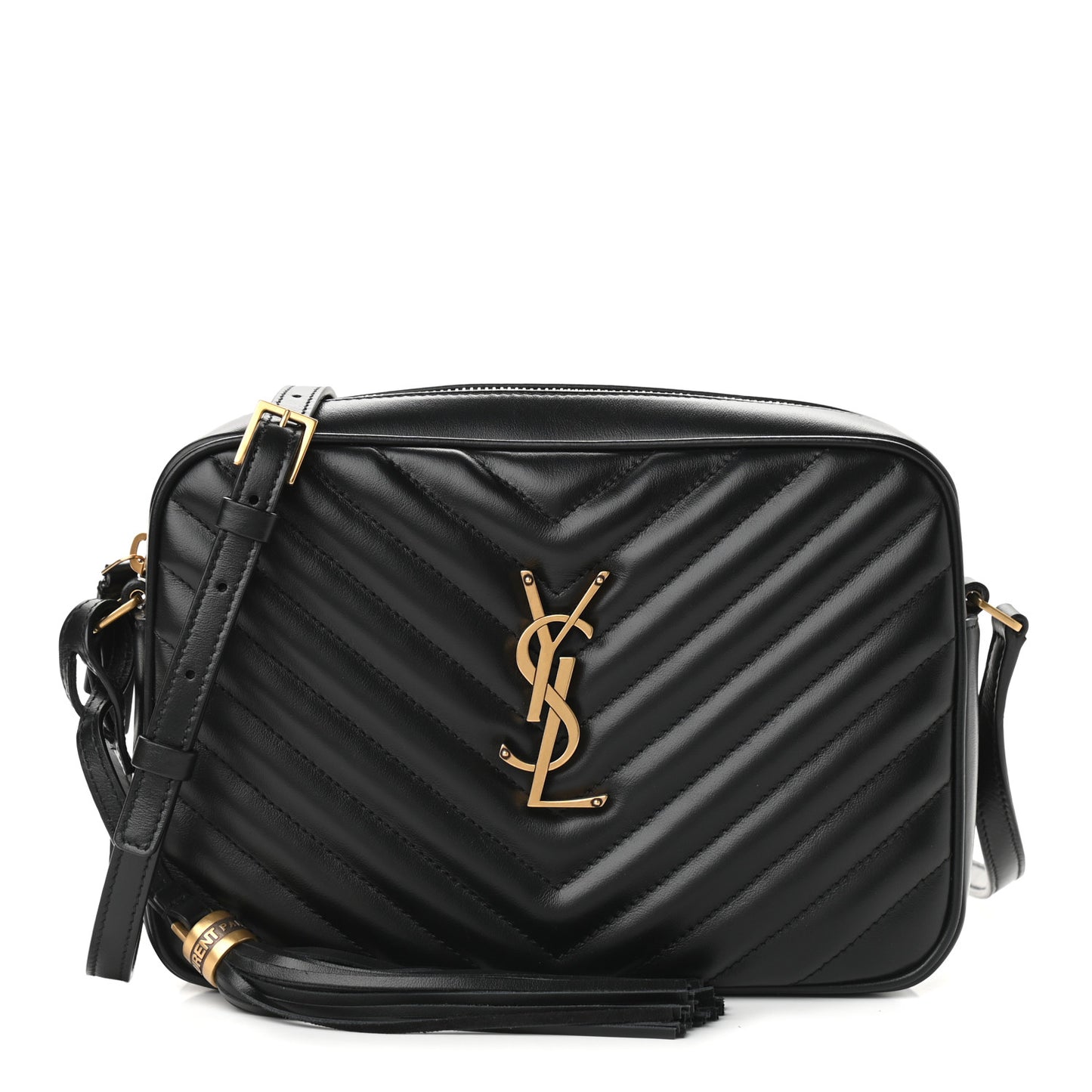 Calfskin Matelasse Monogram Lou Camera Bag Black