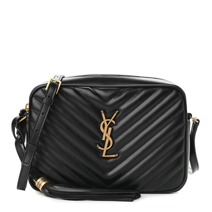 Saint Laurent Calfskin Matelasse Monogram Lou Camera Bag Black 1 of 9