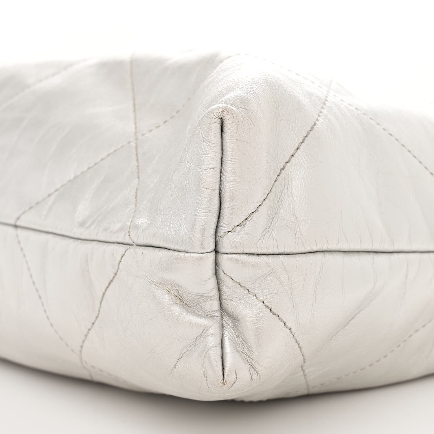 Chanel Metallic Shaded Calfskin Quilted Chanel 22 White Silver 11 of 12