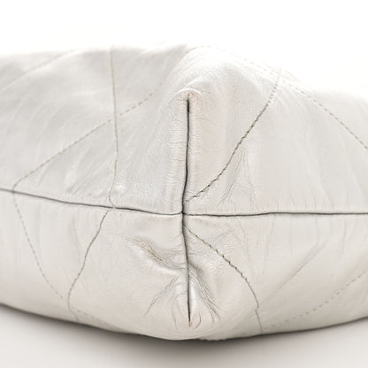Chanel Metallic Shaded Calfskin Quilted Chanel 22 White Silver 11 of 12