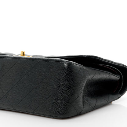 Chanel Caviar Quilted Jumbo Double Flap Black 11 of 12