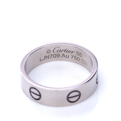 Cartier 18K White Gold 5.5mm LOVE Ring 55 7.25 4 of 5