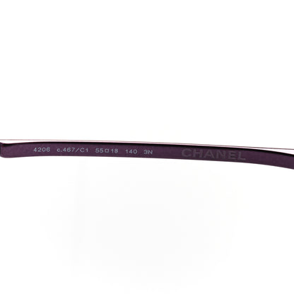 Chanel Round Spring Sunglasses 4206 Purple 5 of 8