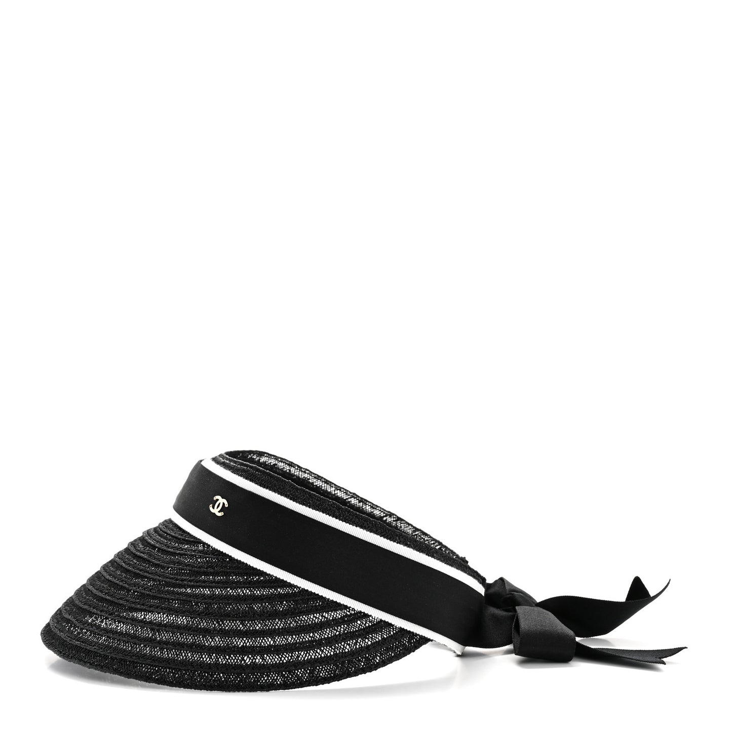 Abaca Cotton Ribbon Visor M Black