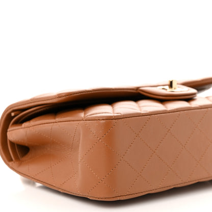 Chanel Lambskin Quilted Medium Double Flap Brown 9 of 12