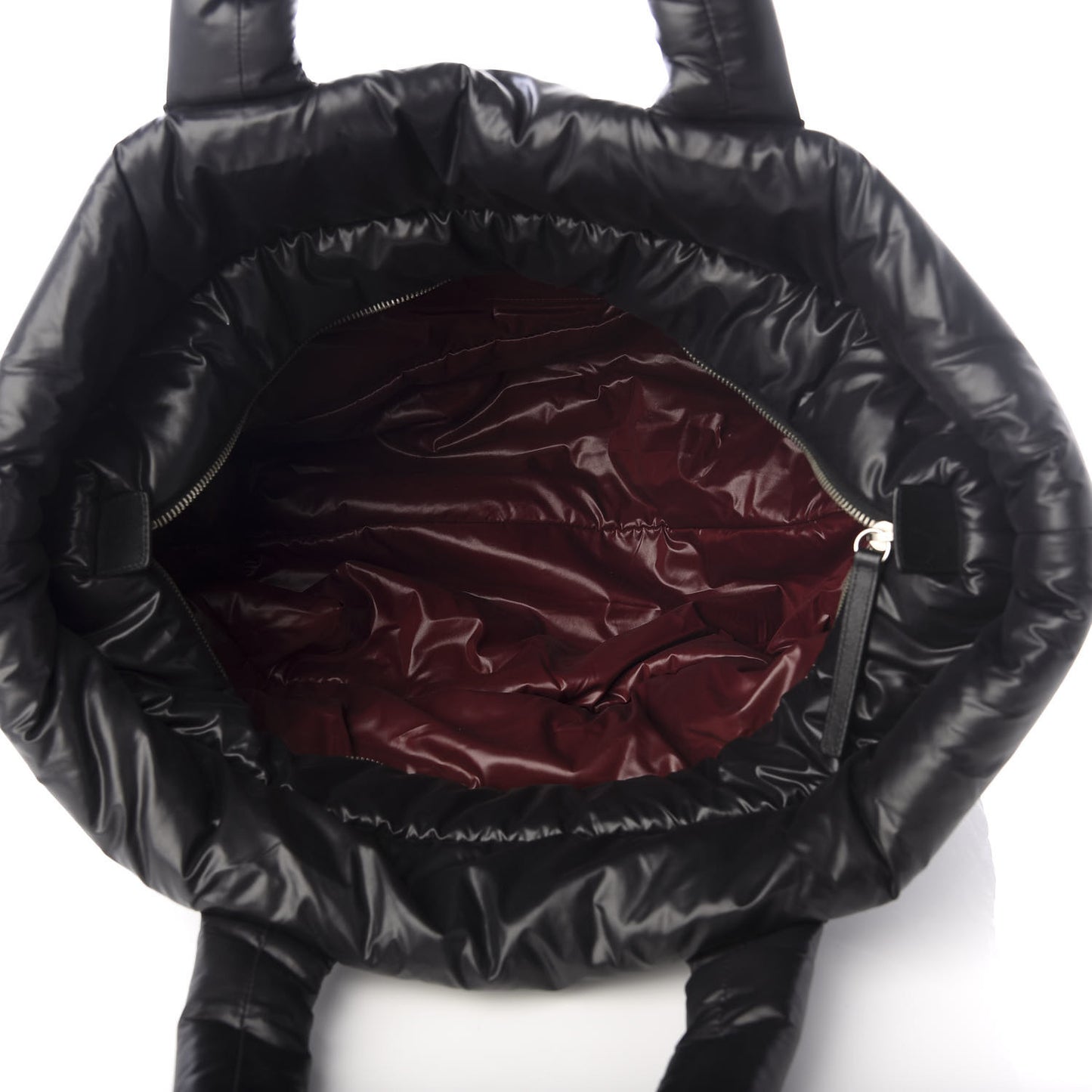 Nylon Quilted Large Coco Cocoon Tote Black