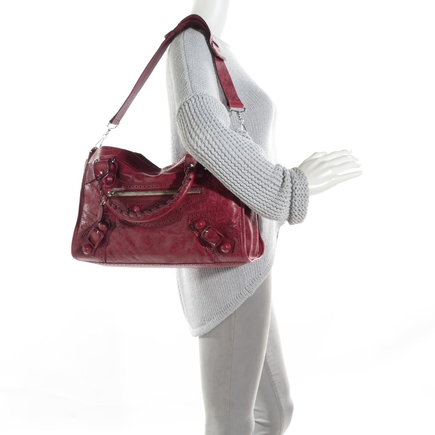 Agneau Giant Brogues Hardware City Pourpre