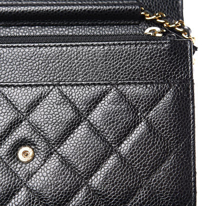 Chanel Caviar Quilted Wallet On Chain WOC Black 10 of 13