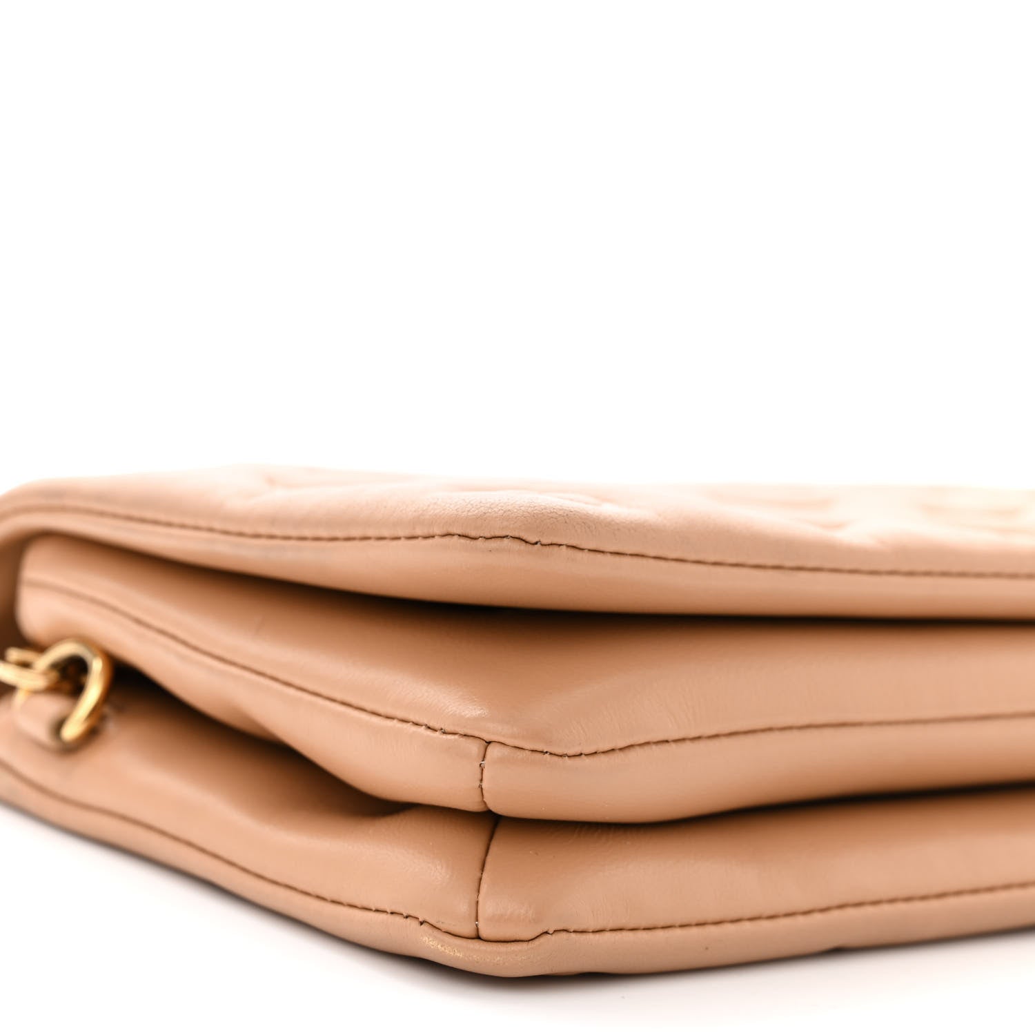 Louis Vuitton Lambskin Embossed Monogram Pochette Coussin Camel 8 of 11