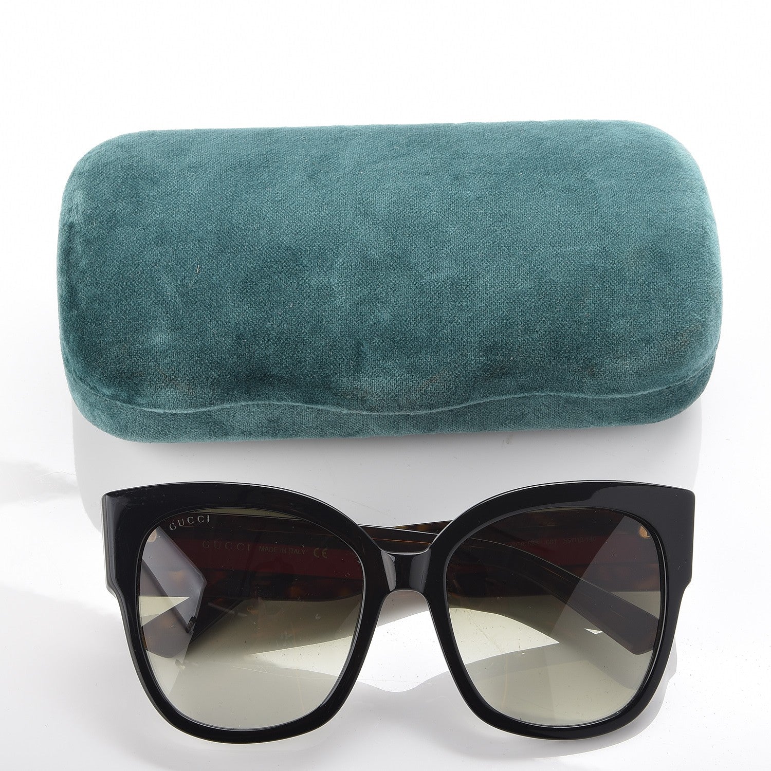 Gucci Square Frame Web Sunglasses GG0059S Black 9 of 9