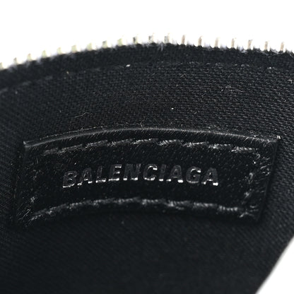 Balenciaga Calfskin Logo Crocodile Embossed Mini Ville Top Handle Bag White Black 6 of 13