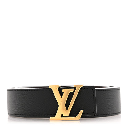 Louis Vuitton Calfskin Monogram 30mm LV Initiales Reversible Belt 85 34 Black 1 of 9