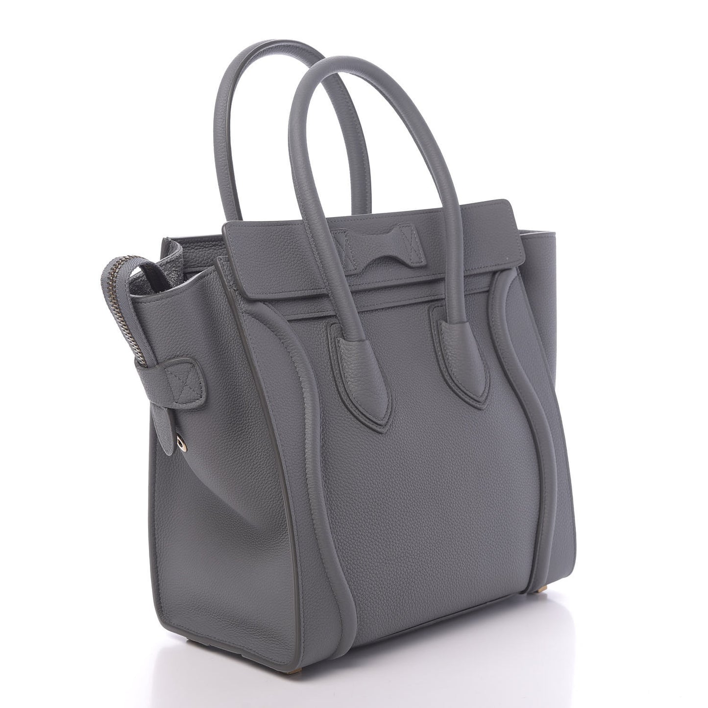 Baby Drummed Calfskin Micro Luggage Kohl