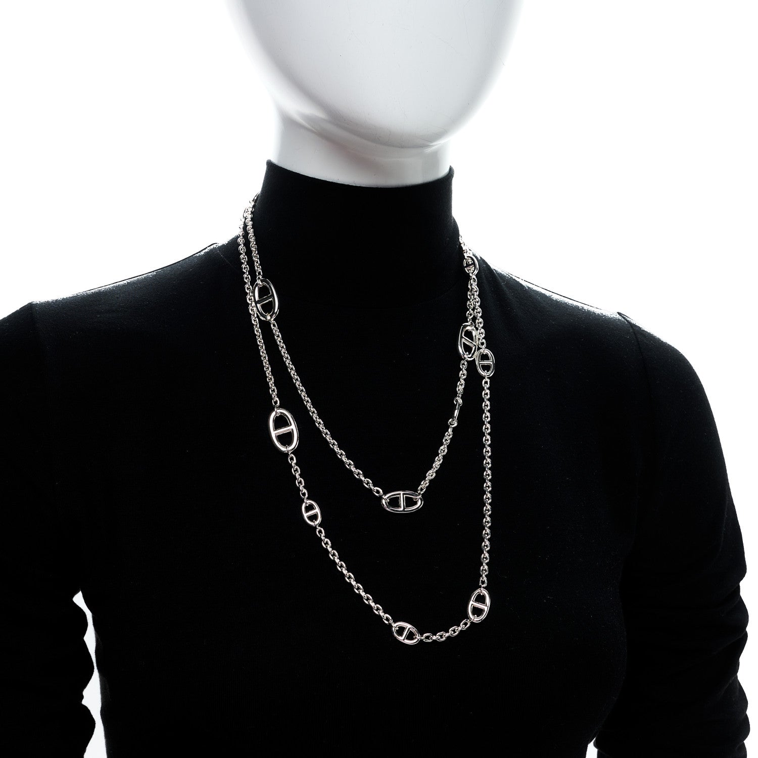 Hermes Sterling Silver Farandole Necklace 120 2 of 7