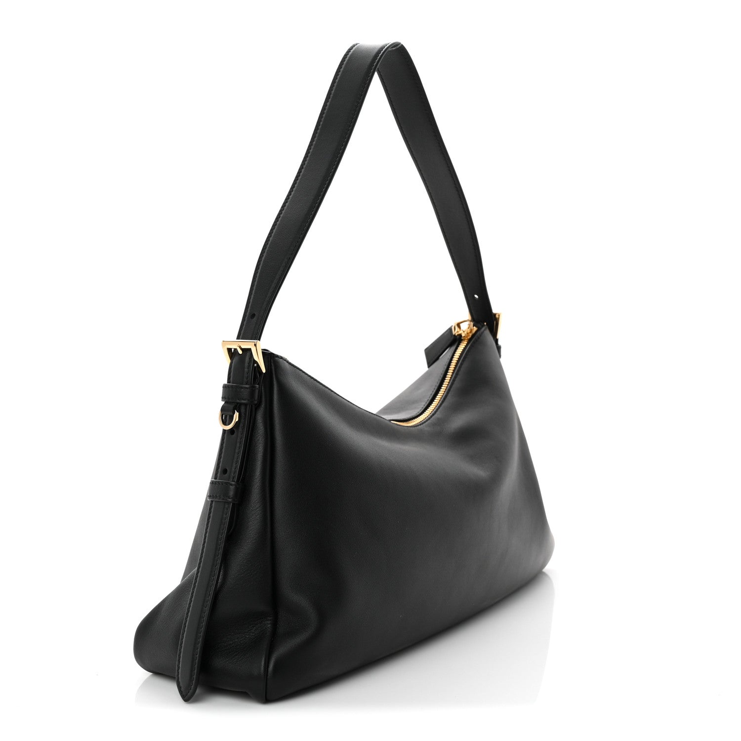 Prada Soft Calfskin Large Aimée Shoulder Bag Black 3 of 10